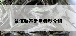 普洱熟茶常见香型介绍