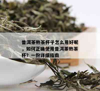 普洱茶熟茶杯子怎么用好呢，如何正确使用普洱茶熟茶杯？一份详细指南