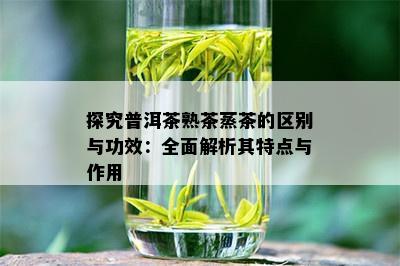 探究普洱茶熟茶蒸茶的区别与功效：全面解析其特点与作用