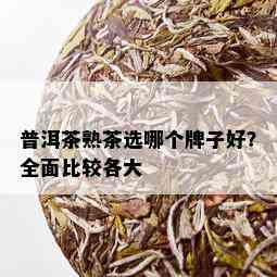 普洱茶熟茶选哪个牌子好？全面比较各大