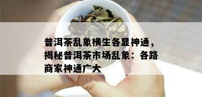 普洱茶乱象横生各显神通，揭秘普洱茶市场乱象：各路商家神通广大