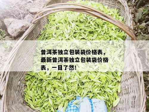 普洱茶独立包装袋价格表，最新普洱茶独立包装袋价格表，一目了然！