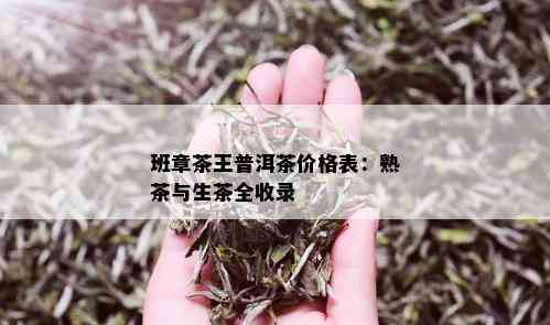 班章茶王普洱茶价格表：熟茶与生茶全收录