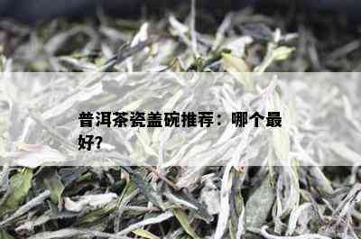 普洱茶瓷盖碗推荐：哪个更好？