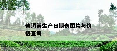 普洱茶生产日期表图片与价格查询