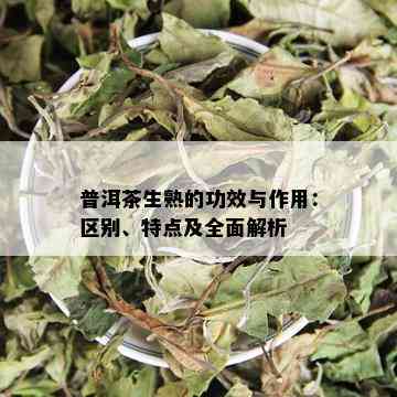 普洱茶生熟的功效与作用：区别、特点及全面解析