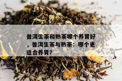 普洱生茶和熟茶哪个养胃好，普洱生茶与熟茶：哪个更适合养胃？