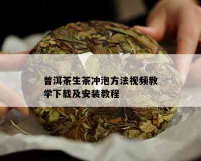 普洱茶生茶冲泡方法视频教学下载及安装教程