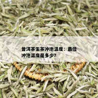 普洱茶生茶冲泡温度：更佳冲泡温度是多少？