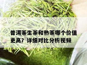 普洱茶生茶和熟茶哪个价值更高？详细对比分析视频