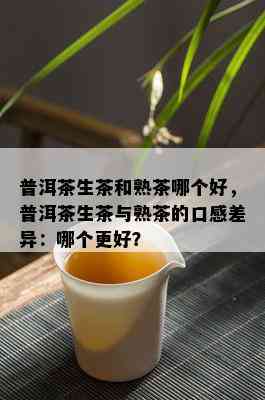 普洱茶生茶和熟茶哪个好，普洱茶生茶与熟茶的口感差异：哪个更好？