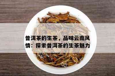 普洱茶的生茶，品味云南风情：探索普洱茶的生茶魅力