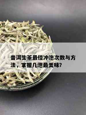 普洱生茶更佳冲泡次数与方法，掌握几泡最美味？