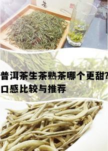 普洱茶生茶熟茶哪个更甜？口感比较与推荐