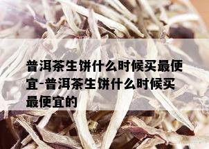 普洱茶生饼什么时候买更便宜-普洱茶生饼什么时候买更便宜的