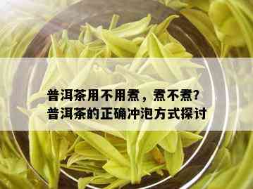 普洱茶用不用煮，煮不煮？普洱茶的正确冲泡方式探讨