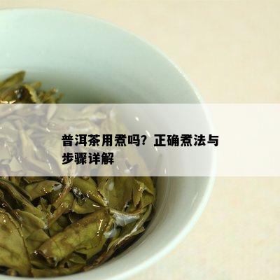 普洱茶用煮吗？正确煮法与步骤详解