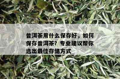 普洱茶用什么保存好，如何保存普洱茶？专业建议帮你选出更佳存储方式