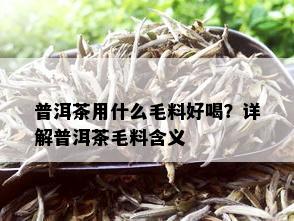 普洱茶用什么毛料好喝？详解普洱茶毛料含义