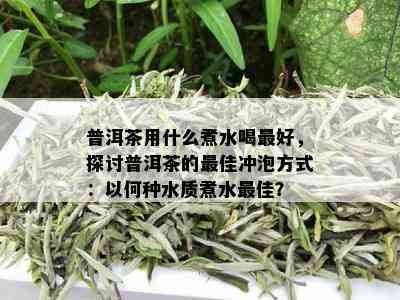 普洱茶用什么煮水喝更好，探讨普洱茶的更佳冲泡方式：以何种水质煮水更佳？