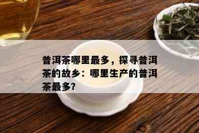 普洱茶哪里最多，探寻普洱茶的故乡：哪里生产的普洱茶最多？