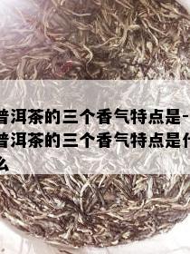 普洱茶的三个香气特点是-普洱茶的三个香气特点是什么