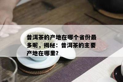 普洱茶的产地在哪个省份最多呢，揭秘：普洱茶的主要产地在哪里？