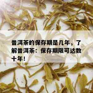 普洱茶的保存期是几年，了解普洱茶：保存期限可达数十年！