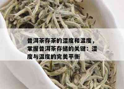 普洱茶存茶的湿度和温度，掌握普洱茶存储的关键：湿度与温度的完美平衡