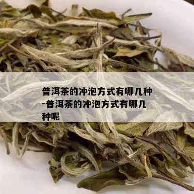 普洱茶的冲泡方式有哪几种-普洱茶的冲泡方式有哪几种呢