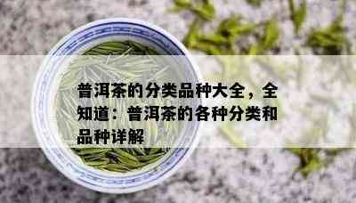 普洱茶的分类品种大全，全知道：普洱茶的各种分类和品种详解