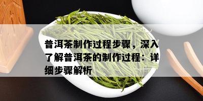 普洱茶制作过程步骤，深入了解普洱茶的制作过程：详细步骤解析