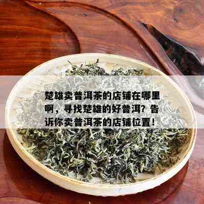 楚雄卖普洱茶的店铺在哪里啊，寻找楚雄的好普洱？告诉你卖普洱茶的店铺位置！