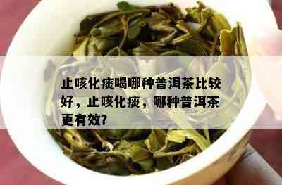 止咳化痰喝哪种普洱茶比较好，止咳化痰，哪种普洱茶更有效？