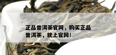 正品普洱茶官网，购买正品普洱茶，就上官网！