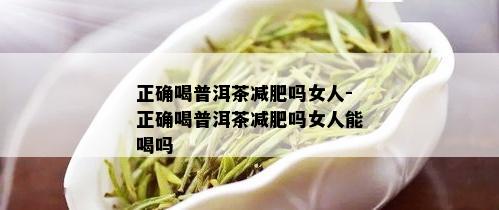 正确喝普洱茶减肥吗女人-正确喝普洱茶减肥吗女人能喝吗