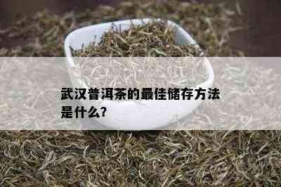 武汉普洱茶的更佳储存方法是什么？