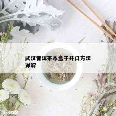 武汉普洱茶木盒子开口方法详解