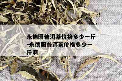 永德园普洱茶价格多少一斤-永德园普洱茶价格多少一斤啊