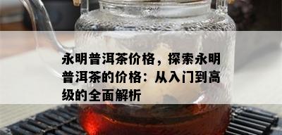 永明普洱茶价格，探索永明普洱茶的价格：从入门到高级的全面解析