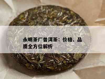 永明茶厂普洱茶：价格、品质全方位解析