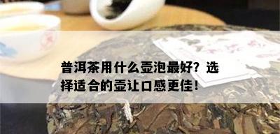 普洱茶用什么壶泡更好？选择适合的壶让口感更佳！