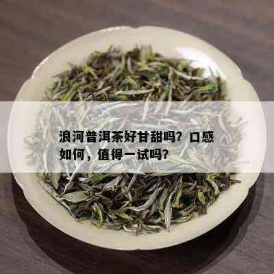 浪河普洱茶好甘甜吗？口感如何，值得一试吗？