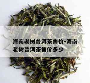 海南老树普洱茶售价-海南老树普洱茶售价多少