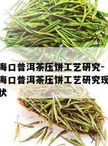 海口普洱茶压饼工艺研究-海口普洱茶压饼工艺研究现状