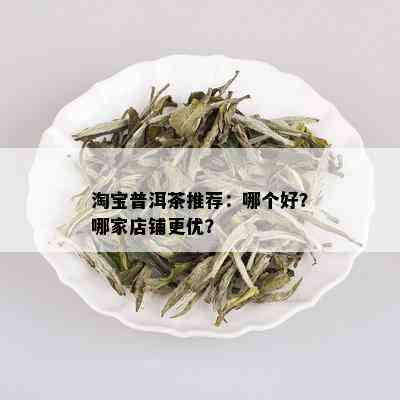 淘宝普洱茶推荐：哪个好？哪家店铺更优？