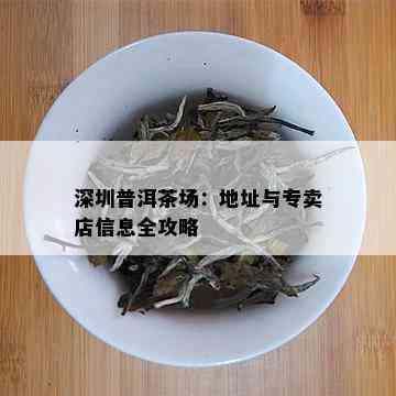 深圳普洱茶场：地址与专卖店信息全攻略