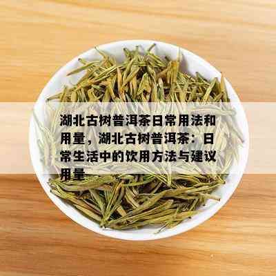 湖北古树普洱茶日常用法和用量，湖北古树普洱茶：日常生活中的饮用方法与建议用量