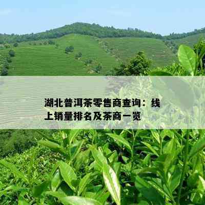 湖北普洱茶零售商查询：线上销量排名及茶商一览