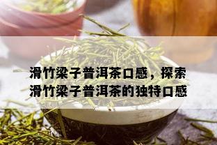 滑竹梁子普洱茶口感，探索滑竹梁子普洱茶的独特口感